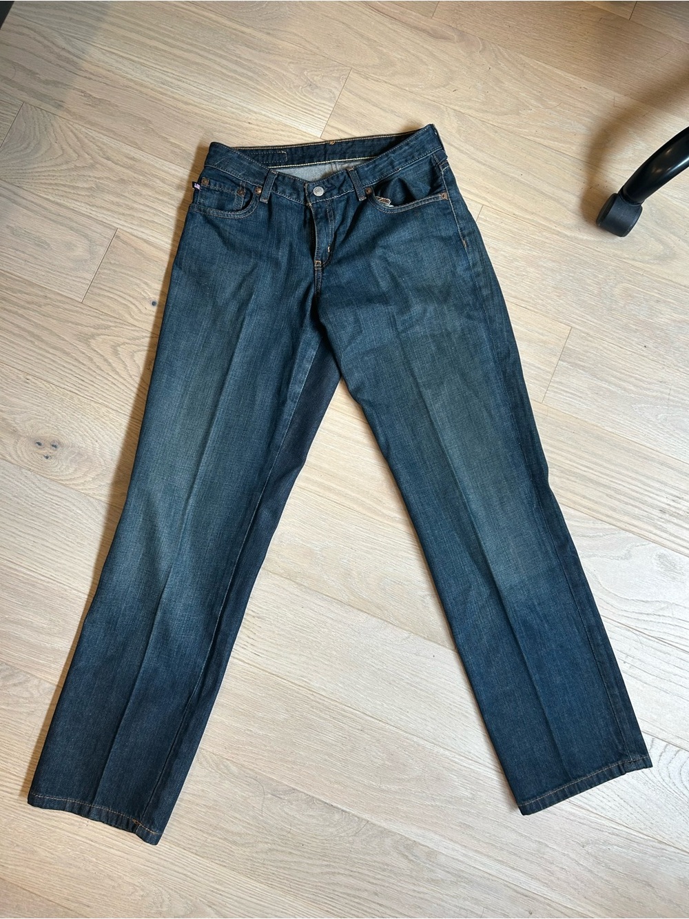 Men's Dark Blue Straight-Leg Jeans